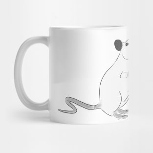 Black and White Siamese Rat Mug